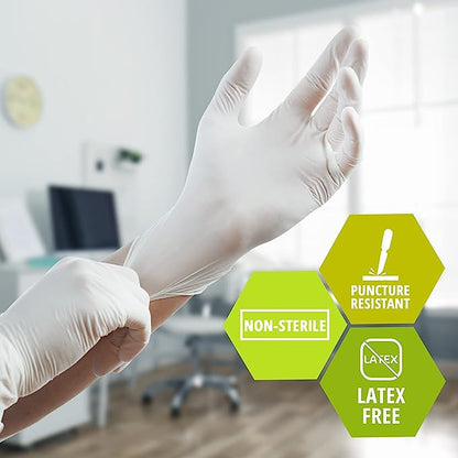 Med PRIDE Medical Exam Latex Gloves 5 mil Thick, Small Case of 1000 Powder-Free